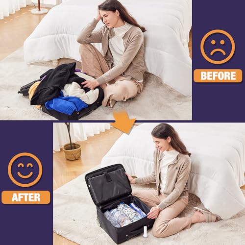 Travel Vacuum Bags with Electric Pump, Vacuum Travel Bags for Luggage and Suitcase, Combo 9 Pack - size: 9-combo