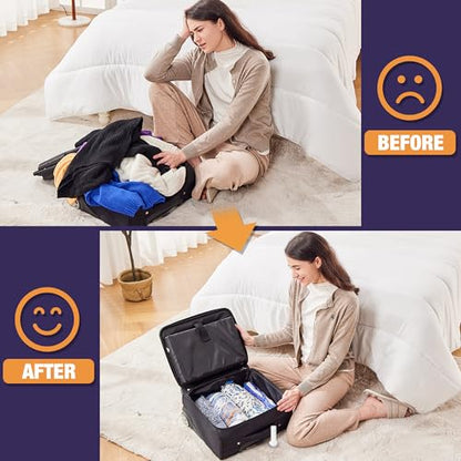 Travel Vacuum Bags with Electric Pump, Vacuum Travel Bags for Luggage and Suitcase, Combo 9 Pack - size: 9-combo