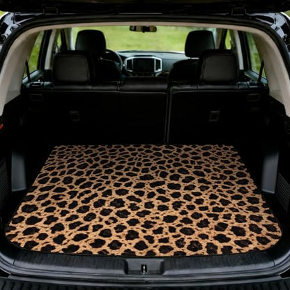 Car Trunk Mat - Universal Size 29" x 39", Leopard Print Pattern Cargo Liner, Car Accessory for SUVs/Sedan/Wagons, Durable Protective Mat, Trunk Liner for Families/Travel Enthusiasts - style: Leopard Print-5