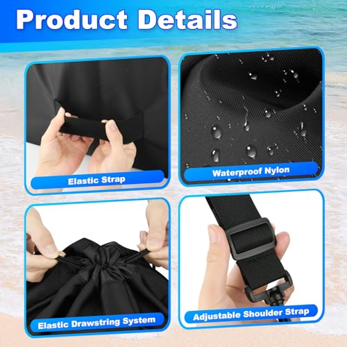 Travel Seat Cushion Carrying Bag Portable Memory Foam Cushion Storage Bag Chair Pad Organizer Drawstring Closure Bag with Adjustable Strap for Stadium Camping Beach Trip