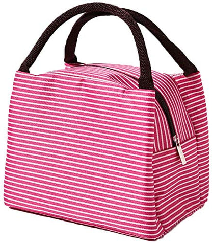 Lunch Bags Reusable Lunch Tote Bags Portable Lunch Cooler Bag Lunch Holder Insulated Lunch Box Bag for Picnic Office Beach (Red) - color: Red
