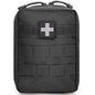 First Aid Pouch Empty Small, Tactical Molle EMT Pouch Compact Medical IFAK Rip Away Untility Bag Pouches - color: Black