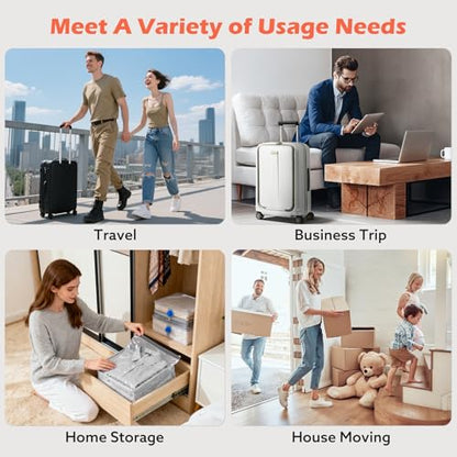 Travel Vacuum Bags with Wireless Charging Air Pump, 15 Pack Vacuum Seal Bags with 3 Sizes for Clothing Travel, Space Saver for Luggage, Business Trip, Home Storage - size: 15 Combo Pack