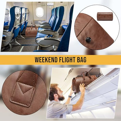 Convertible Garment Bag, Carry on Garment Duffel Bag with Shoulder Strap, Men's Women's Travel Clothing Bag with Shoe Compartment, 2-in-1 Hanging Suitcase Suit Business Travel Bag (Brown) - color: Brown