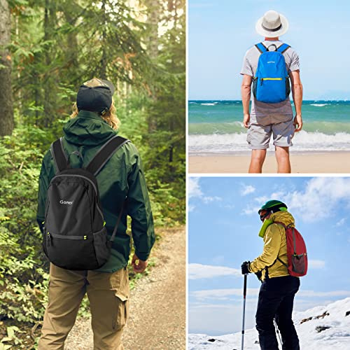 Gonex Ultra Lightweight Packable Backpack Daypack Handy Foldable Camping Outdoor Travel Cycling Backpacking - color: Red