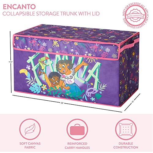 Idea Nuova Disney Encanto Collapsible Children’s Toy Storage Trunk, Durable with Lid - color: Encanto