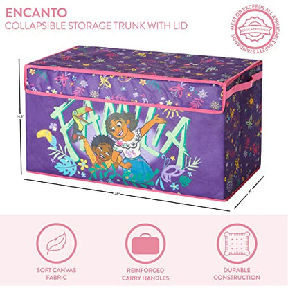 Idea Nuova Disney Encanto Collapsible Children’s Toy Storage Trunk, Durable with Lid - color: Encanto