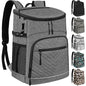 Cooler Backpack Insulated Leakproof Waterproof Backpack Cooler Bag 30/45 Cans, Large Capacity Lightweight Travel Camping Beach Backpack Cooler Ice Chest for Men and Women - color: gray, size: 30 Cans