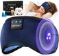 TOPOINT Sleep Headphones, Sleeping Headphones Bluetooth Sleep Mask with Bluetooth Headphones, Aid Sleep Light Blackout Sleeping Eye Mask Headphones for Sleeping Side Sleepers Men Women Girls - color: Navy Blue, style: Ample Velvet