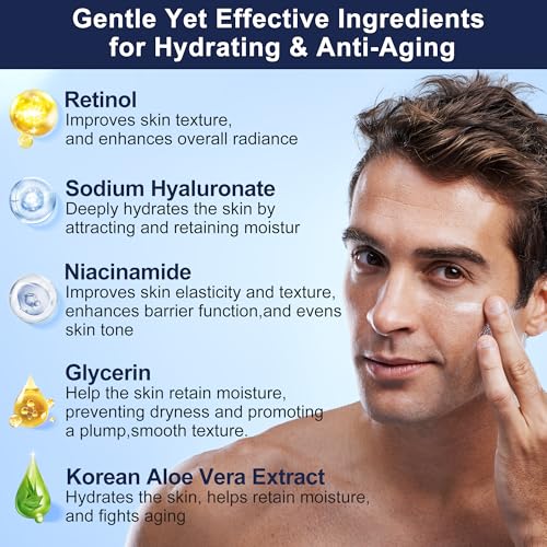 Fathers Day Gifts for Dad Husband,Skin Care for Men, Hydrate, Firm, Anti-Aging & Wrinkle Mens Self Care Facial Face Routine Kit,Birthday Valentines Gift Baskets for Young Men Him Teen Boy Boyfriend - size: Skin Care Kit