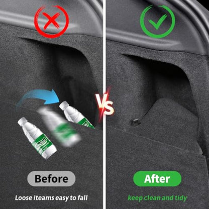 2025 2026 Model Y Juniper Trunk Storage Bins, 2PCS | TPE Waterproof, Anti Slip Strips, Original Suede Material Lids
