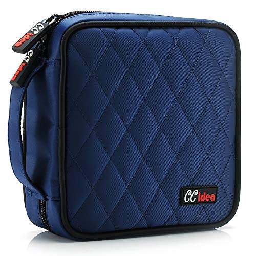 CCidea CD DVD Case Holder, Portable Disc Storage Wallet Binder, Multiple Capacity CD Organizer for Car Home Travel, Anti-Scratch Blu-Ray Game Disc Storage (Blue) - color: Blue