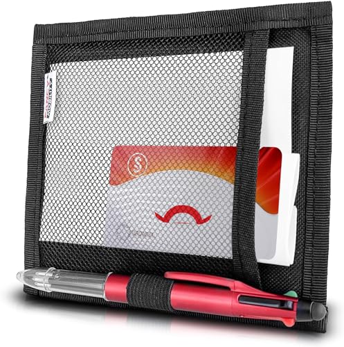 Mini Car Sun Visor Document Holder - Visor Accessories for Women and Men - Small Auto Organizer, Registration & Insurance Holder - Minimalist Design (Black)