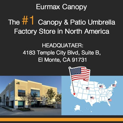 Eurmax USA 10-Pack Secure Protection Galvanized Tent Stakes,Rust-Proof Steel Canopy Anchors for High Winds,Heavy Duty Commercial Ground Pegs for Camping,Pop Up Tents&Gazebos - Includes 4x10ft Ropes - color: Black, style: Stakes 10-pack