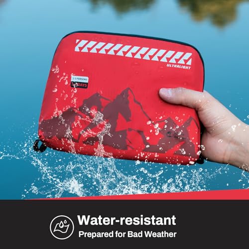 RHINO RESCUE Ultralight First Aid Kit Water-Resistent Medical Kit for Camping, Cycling, Travel, Climbing, Up to 4 Days - size: PRO
