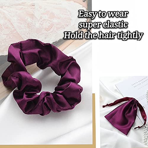 Silk Satin Sleeping Eye Mask, Dark Purple Sleep Eye Mask Night Blindfold for Women and Men, Soft Breathable Blackout Eyeshade Eye Cover for Travel, Wedding Bridesmaid Gift - color: Dark Purple