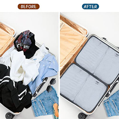Packing Cubes Set, 2 Pcs Packing Organizers Set for Suitcases (Grey) - color: Grey