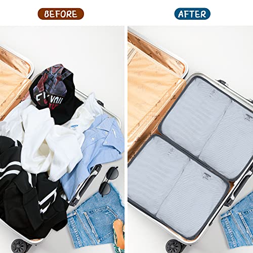Packing Cubes Set, 2 Pcs Packing Organizers Set for Suitcases (Grey) - color: Grey