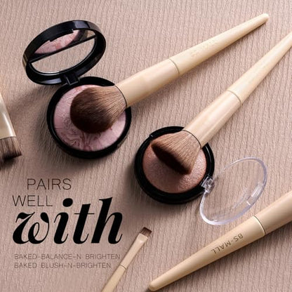 BS-MALL Professional Makeup Brush Set with Travel Case, Soft Synthetic Face & Eye Brushes for Foundation, Concealer, Powder, Blush & Eyeshadow for Beginners, Beauty Enthusiasts & Makeup Artists 18PCS - color: B-Matte