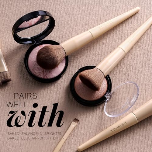 BS-MALL Professional Makeup Brush Set with Travel Case, Soft Synthetic Face & Eye Brushes for Foundation, Concealer, Powder, Blush & Eyeshadow for Beginners, Beauty Enthusiasts & Makeup Artists 18PCS - color: B-Matte