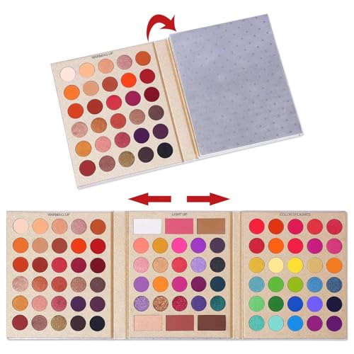 UCANBE Pretty All Set Eyeshadow Palette Holiday Gift Set Pro 86 Colors Makeup Kit Matte Shimmer Eye Shadow Highlighters Contour Blush Powder All In One Valentine's Day Makeup Pallet - color: Palette A