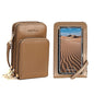Crossbody Cellphone Purse Women Touch Screen Bag RFID Blocking Wallet Handbag Shoulder Strap - color: Tan-small, size: Small