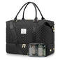 Womens Weekender Travel Overnight Bag: Carry On Bag with Shoe Compartment | Duffle Bags, Carry On Bag with Wet Pocket, Yoga Gym, Travel Bags with Toiletry Bag, Trips Hospital Bags Black - color: 1-Black, size: Large