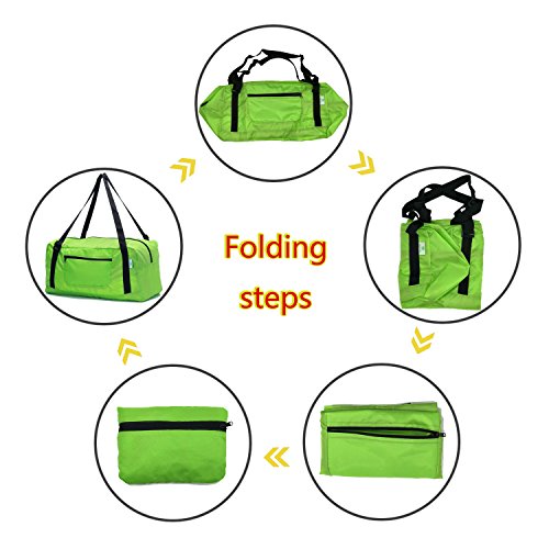 Foldable Travel Duffel Bag For Women & Men Luggage Great for Gym (Green) - color: Green, size: 30L