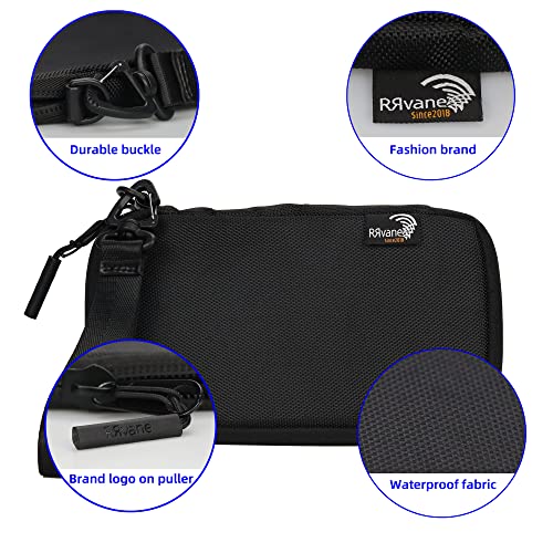 Travel Wallet Lightweight Zipped Document Organizer Bag Family Passport Holder with Detachable Wrist Strap for Women and Men