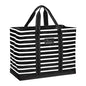 SCOUT Original Deano Tote - Durable Lightweight Open Top Beach, Pool & Lake Bag, Inside Zip Pocket, Folds Flat - color: Fleetwood Black