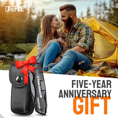 5 Year Anniversary Love Gifts for Men Him Husband, Multitool Knife, 5th Anniversary Practical Gifts for Him Husband, 5 Year Anniversarys Wedding Gift, Personalized Knife, Camping, Hiking - style: 5 YEARS GIFTS