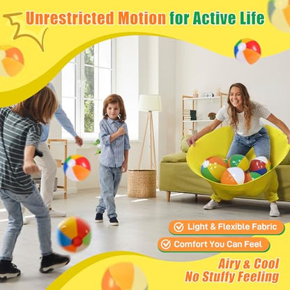 Granny Pants Outdoor Game Set, 4 Giant Pants with 16 Bouncy Balls & 4 Pumps, Funny Yard Toss Relay Game for Teens & Adults, Outdoor Party Game for BBQ, Picnic, Family Reunion & Team Building