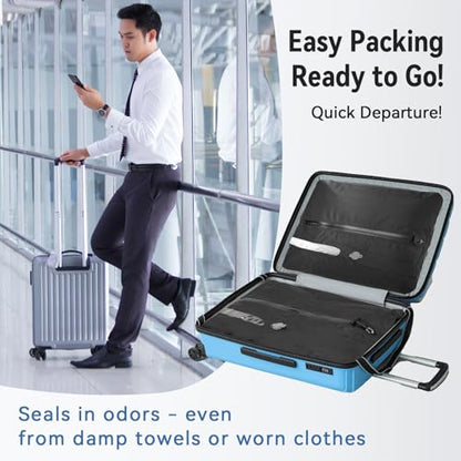 Travel Compression Storage Bags Reusable Bags Rechargeable Wireless Pump Portable Space Saver Bags for Travel-Vacuum Packing Seal for Clothes, Blankets, 19.7×15.7×5.9in, Suitcase Backpack & Luggage - size: 2pcs+pump