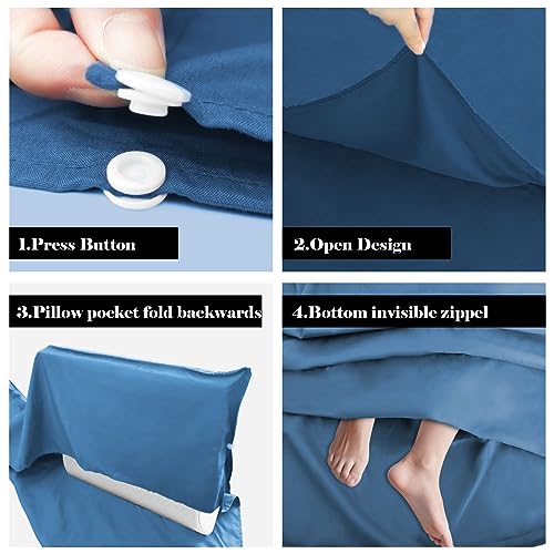 Sleeping Bag Liner,Travel Sheet & Adult Sleep Sack, Camping Sheets Travel Sleep Sack for Backpacking,Hotels & Hostels -Lightweight Single &Double Travel Sheet Camping Sheets - color: Single Blue