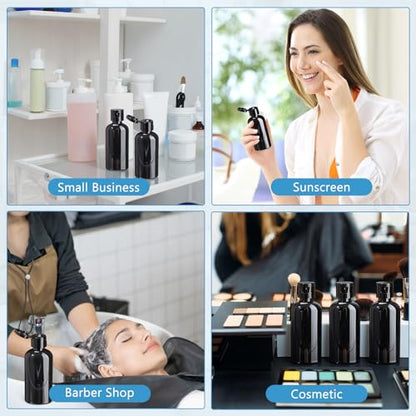 Domensi 36 Pcs Black Travel Bottles with Flip Cap Plastic Travel Toiletries Bottles Portable Leak Proof Squeeze Container Refillable Empty Cosmetic Container for Liquid Shampoo Lotions (2 oz,Black) - size: 2 oz