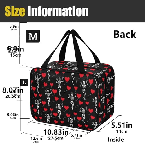 MNSRUU Hanging Toiletry Bags for Women Travel, Gothic Romantic Skull Gothic Toiletry Organizer Portable Travel Toiletry Bags Clear Wash Bags Makeup Bag Cosmetic Bag - color: Skulls 172