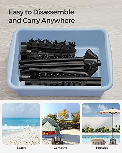 SONGMICS 2-Tier Clothes Drying Rack, 72-Inch Folding Laundry Drying Rack with 3 Rotatable Arms for Hangers, 24 Clips, Stainless Steel, for 27 Pieces of Clothes, Black ULLR512B01 - color: Black, style: 2-Tier-Clip
