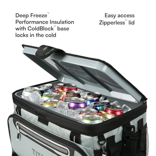 Titan by Arctic Zone Deep Freeze Cooler - Zipperless Hardbody Cooler - Deep Freeze Insulation, HardBody Liner, and SmartShelf - color: Seagrass, size: 48 Can
