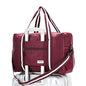 Arxus Foldable Tote Bag for Travel Expandable Lightweight Carry On Luggage 22L Packable Duffle Bag for Traveling - color: Wine Red