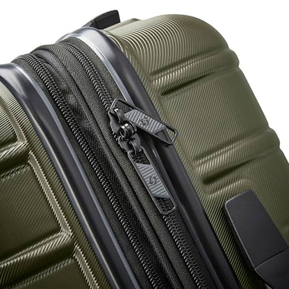 Samsonite Omni 2 Hardside 2 Piece Set - Includes Global Carry-On & Large Checked Suitcases - 360° Dual Spinner Wheels - Integrated TSA Lock & Expansion - Amazon Exclusive - Vita Olive - color: Vita Olive, size: 2-Piece Set (Carry-on/Large)