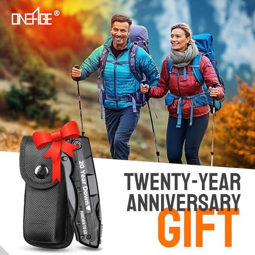 20 Year Anniversary Love Gifts for Men Him Husband, Multitool Knife, 20th Anniversary Practical Gifts for Him Husband, 20 Year Anniversarys Wedding Gift, Personalized Knife, Camping, Hiking - style: 20 YEARS GIFTS
