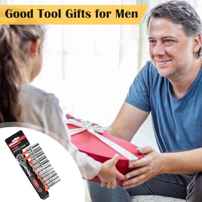 Egofine 13PCS 1/4" Drive Deep Socket Set,Metric(4-14MM),6-Point, Cr-V Steel - size: 1/4, style: 13PC Deep Socket Set