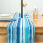 YiHomer Indoor Outdoor Tabletop for Spring Summer Decorations, Picnics and Dinner Parties - Stain and Water Resistant, Crayon Art (Ocean), Zipper Table Runner, 14 x 108 with Umbrella Hole - size: 14" x 108" (Zipper)