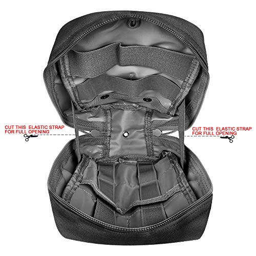 First Aid Pouch Empty Small, Tactical Molle EMT Pouch Compact Medical IFAK Rip Away Untility Bag Pouches - color: Black