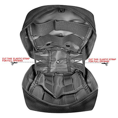 First Aid Pouch Empty Small, Tactical Molle EMT Pouch Compact Medical IFAK Rip Away Untility Bag Pouches - color: Black