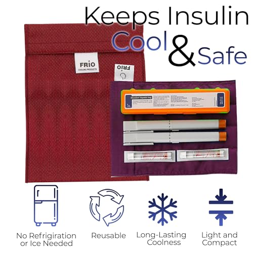 FRIO Cooling Wallet - Insulin Cooler for 45+ Hours of Stress Free On The Go - Red - Large - color: Red, size: Large