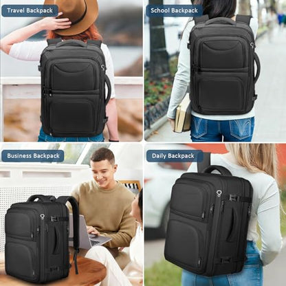 Travel Backpack, Extra Large Travel Backpack, TSA 18.4 inch Laptop Bag Flight Approved, Lightweight Business Luggage Bag, Gifts for Men Women, Black - color: Black, size: XX-Large