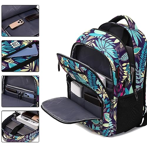 Volher Laptop Backpack,Business Travel Anti Theft Slim Durable Laptops Backpack,Water Resistant College Computer Bag for Women & Men Fits 15.6 Inch Laptop and Notebook - color: Leaf, size: 15.6 Inch, style: Laptop