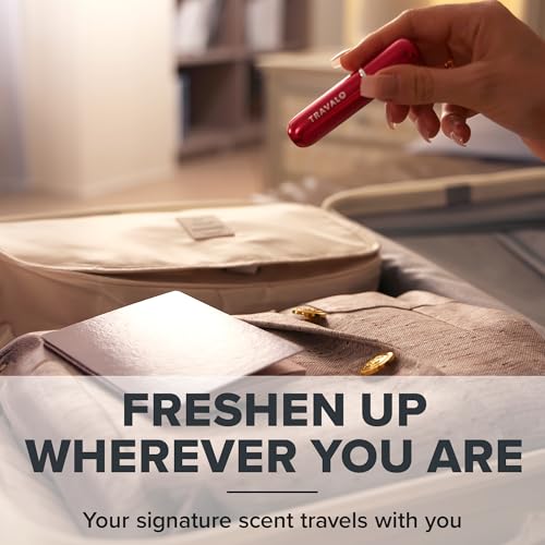 Travalo Classic HD Perfume Atomizer - Leak-Proof and TSA Approved for Air Travel - Reusable, Airtight, Easy-Fill Mini Pump Sprayer - Lightweight, Elegant Design w/Volume Window - Red 0.17oz - color: Red