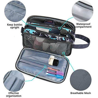 Kids Toiletry Bag for Boys, Travel Toiletry Bag for Little Young Boys Waterproof Hanging Wash Bag Toddler Traveling Toiletries, Dinosaur Black - color: Dinosaur Black